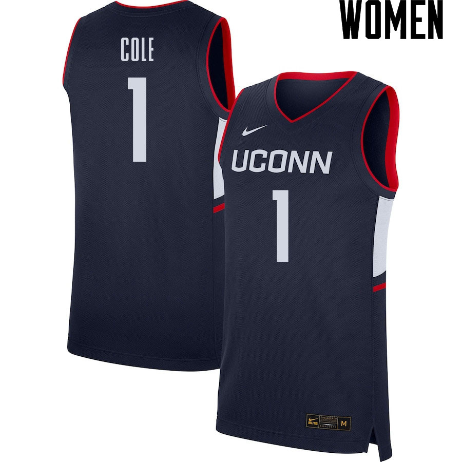 2021 Women #1 R.J. Cole Uconn Huskies College Basketball Jerseys Sale-Navy - Click Image to Close